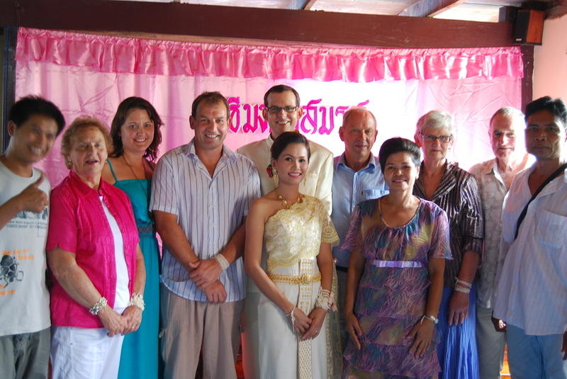 Family at wedding ceremony