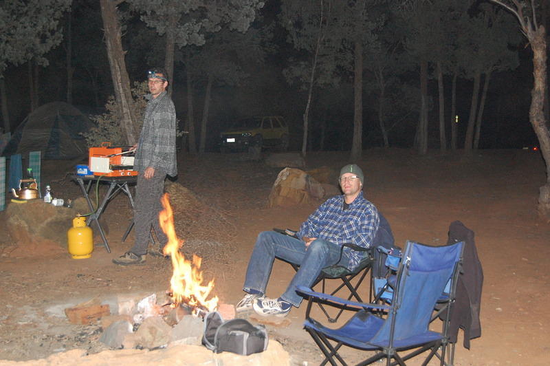 Cooking by the camp fire