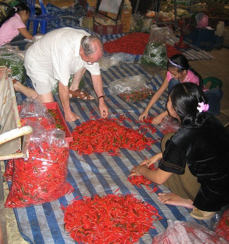 พริกแดงที่ตลาดไท