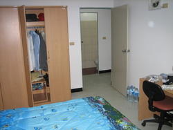 Wardrobes in bedroom