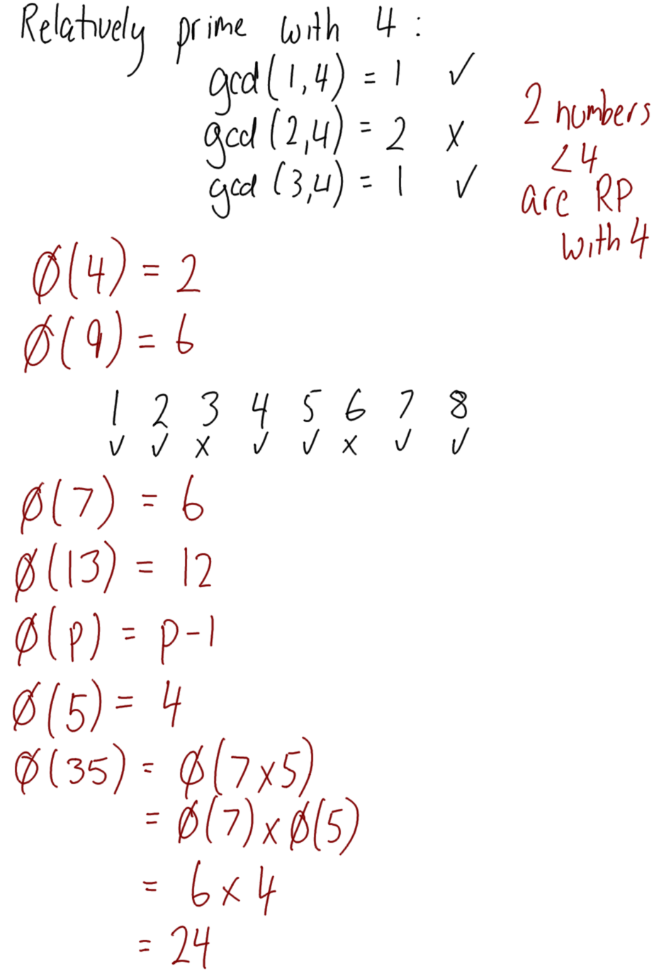 Euler's Totient Examples